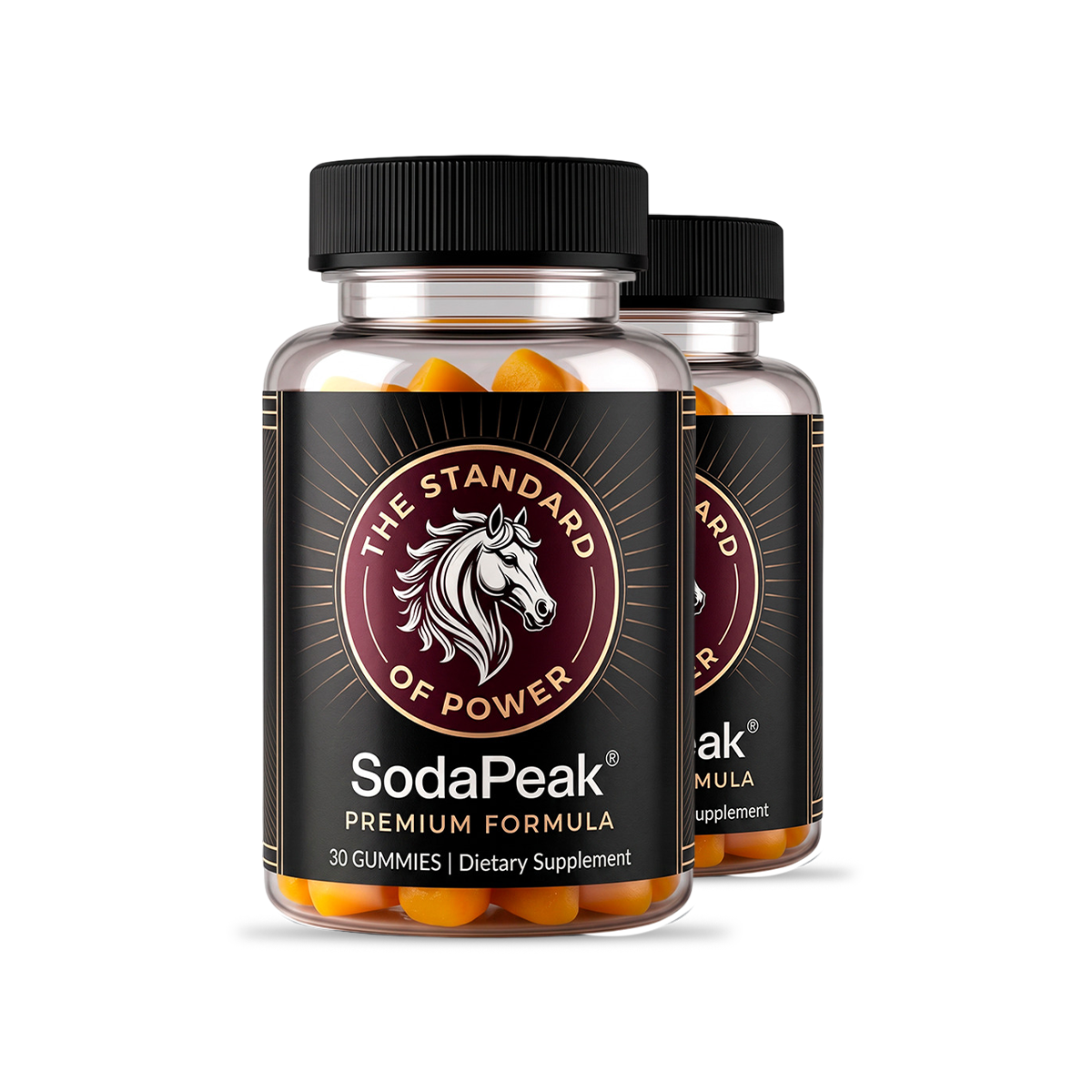 Two bottles of SodaPeak dietary supplement
