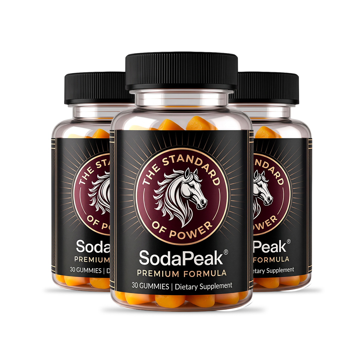 Three bottles of SodaPeak